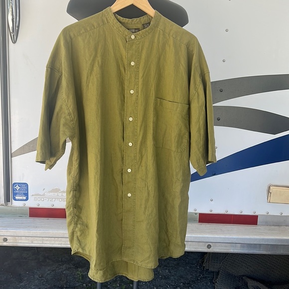 Structure Other - Structure “Le Colleziono” Men’s XL Linen shirt. Button up priest collar, summer!